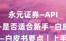 永元证券—API与量化—是否适合新手—白皮书要点|上手指南